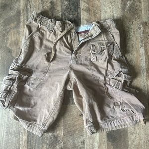 KHAKI JEAN SHORTS
